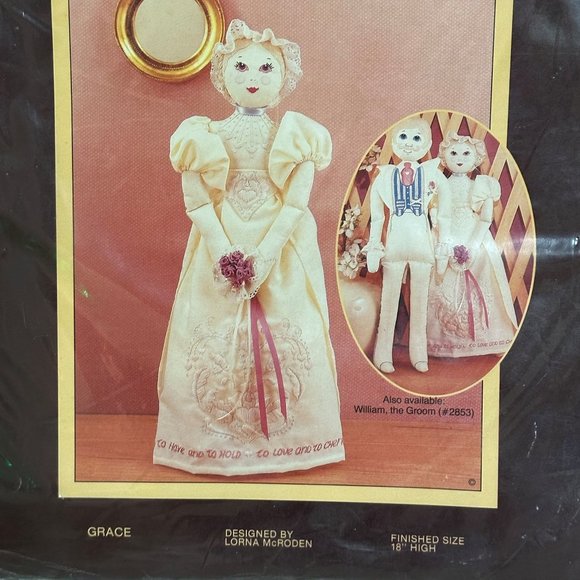 Vintage Sunset Stitchery Bride Doll Kit GRACE 1985 - Picture 2 of 4